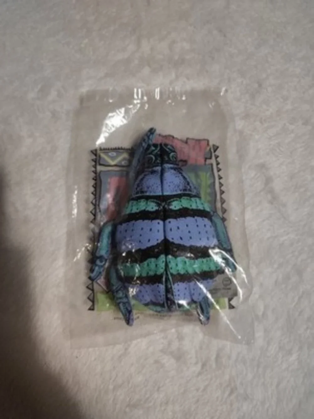 Wendy's Kids' Meal Toy 2000 Wild Life - Purple Beetle Plush Bean Bag
